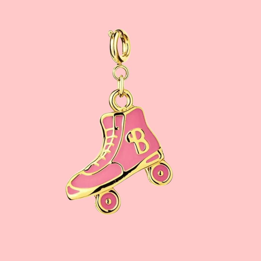 pink roller skate charm