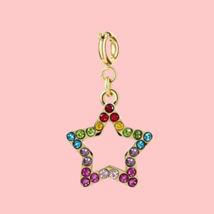 rainbow crystal star charm