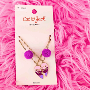 best friends necklace set – 2 piece heart charm