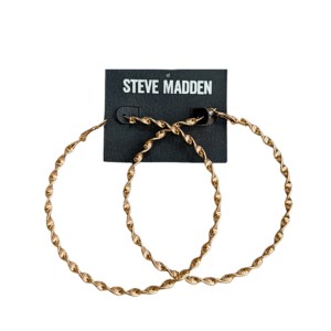 gold tone twisted hoop earrings