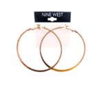 classic rose gold textured hoop earrings