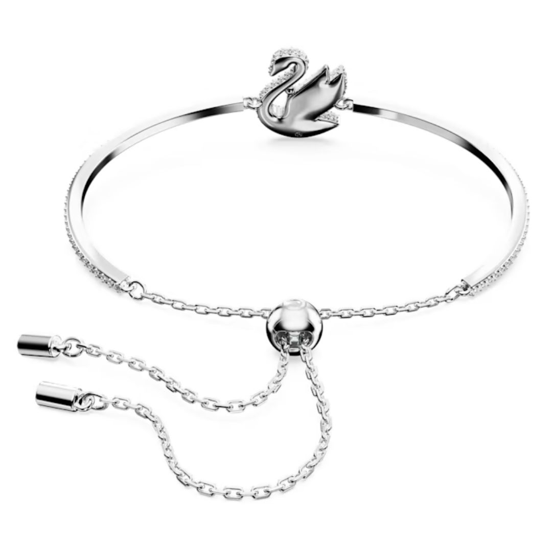 crystal swan adjustable bracelet