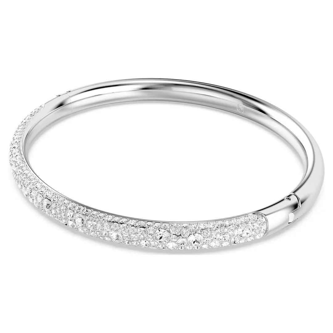 silver crystal pavé bangle