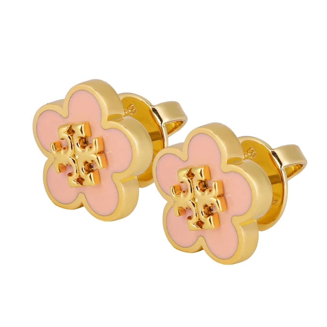kira enamel flower stud earring