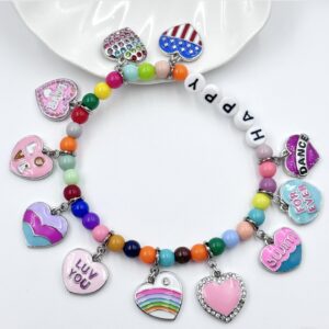 rainbow heart charm pendant