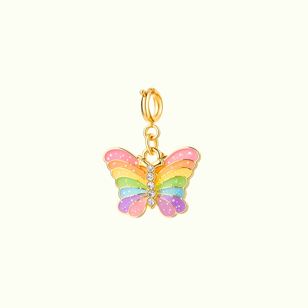 🦋 rainbow butterfly charm pendant