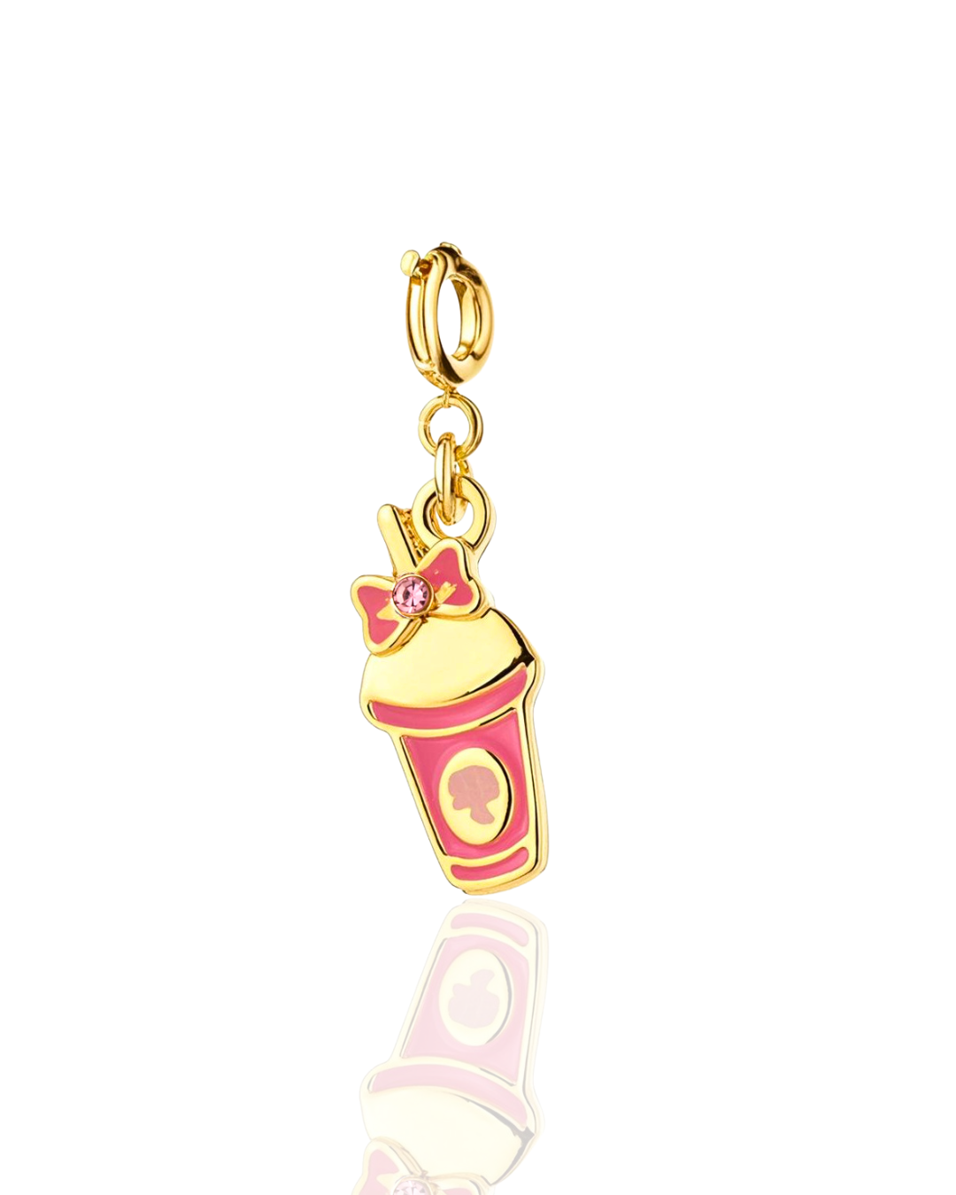 🍹 pink milkshake charm pendant