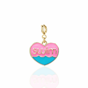 💖 “swim” heart charm pendant