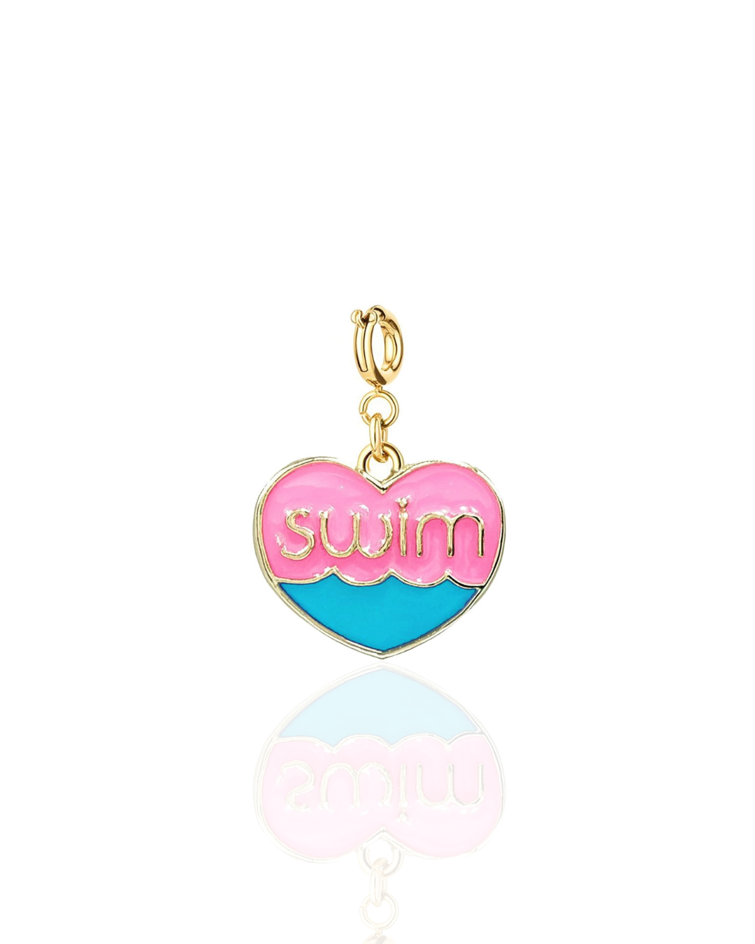 💖 “swim” heart charm pendant
