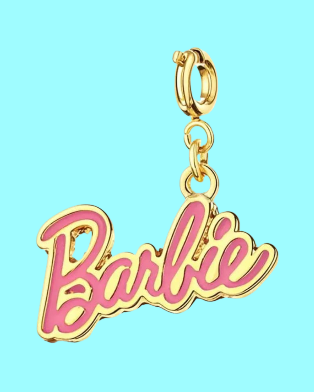 gold bow charm pendant with crystal accent