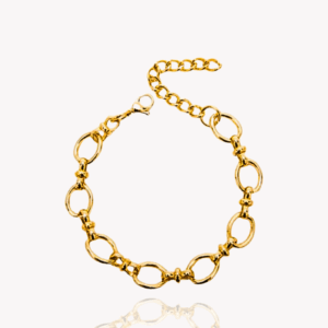 elegant gold tone link bracelet