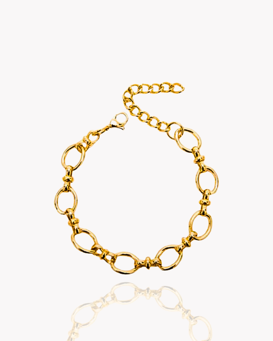 elegant gold tone link bracelet