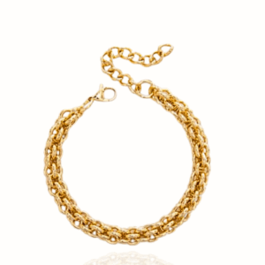 classic gold tone chain bracelet