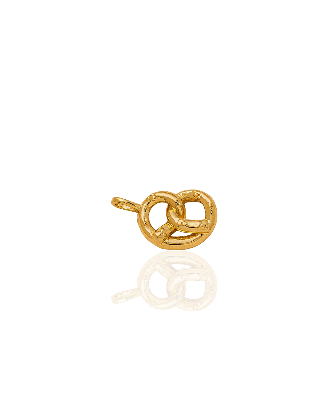 gold pretzel charm