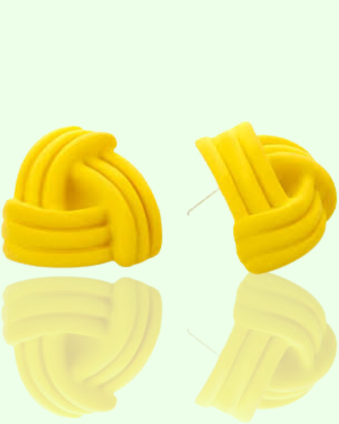 sunny yellow knot stud earrings