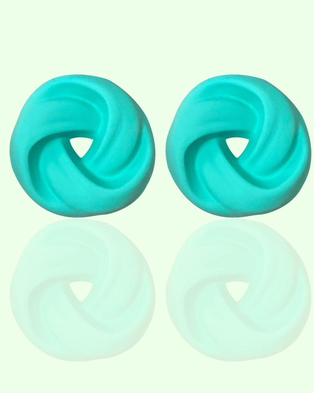 aqua blue twist stud earrings