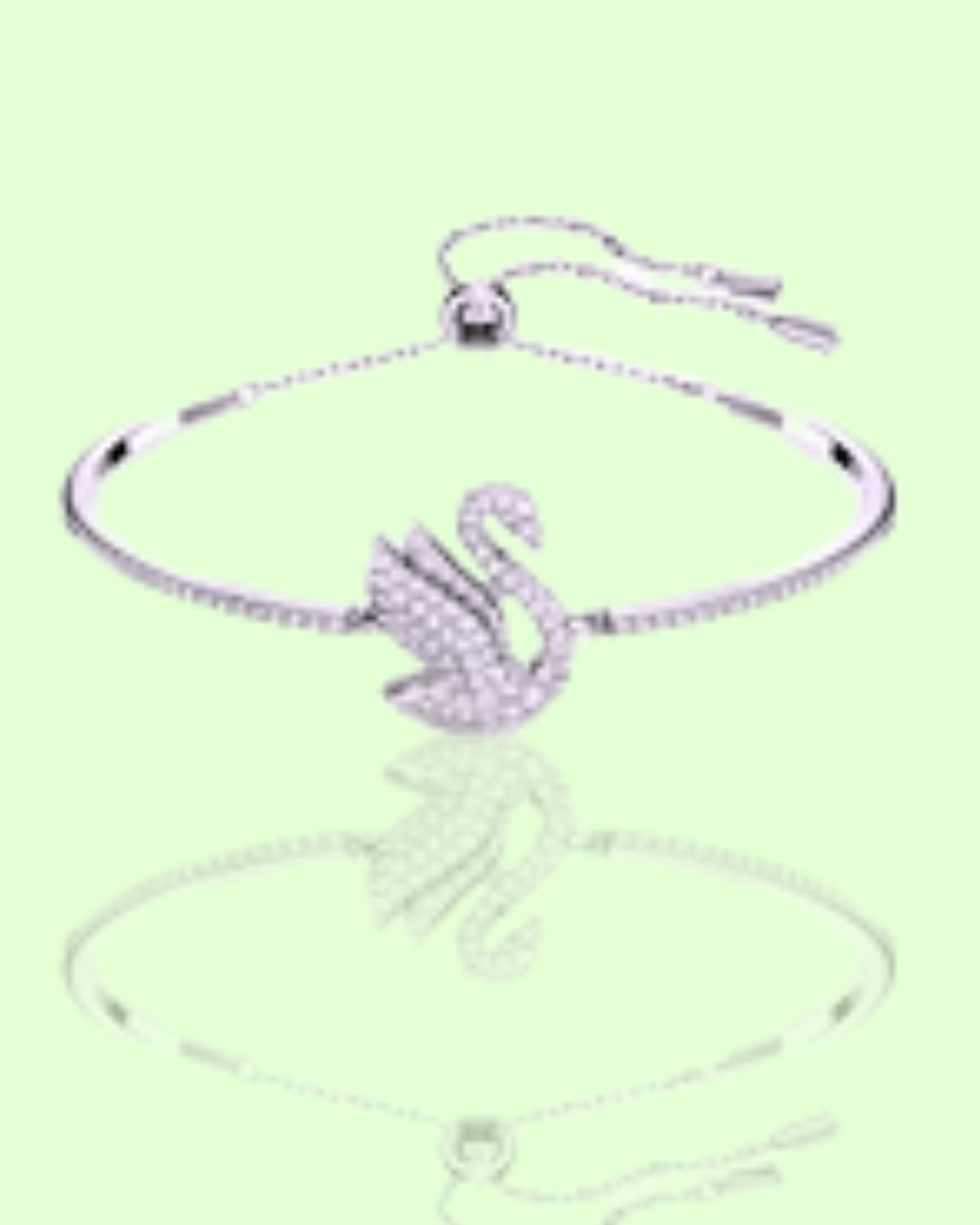 crystal swan adjustable bracelet