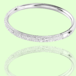 silver crystal pavé bangle