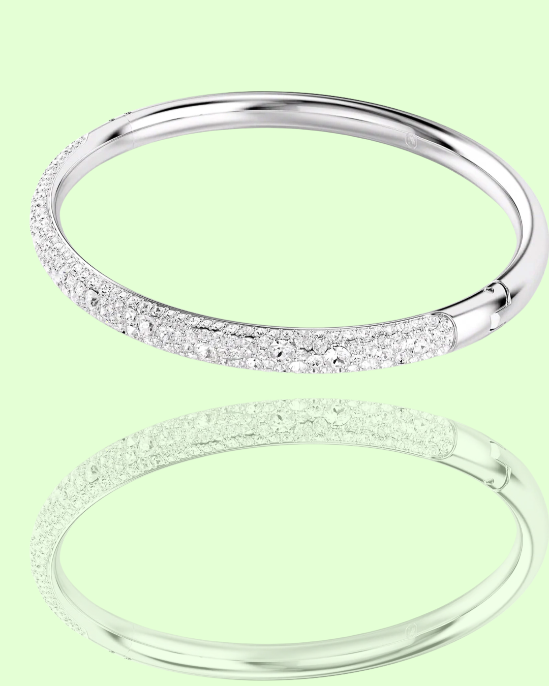 silver crystal pavé bangle