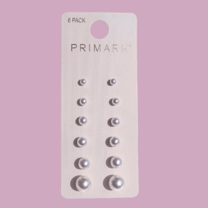 6 pack classic faux pearl stud earrings