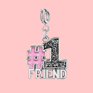 #1 friend charm pendant