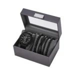 men’s black watch & bracelet gift set