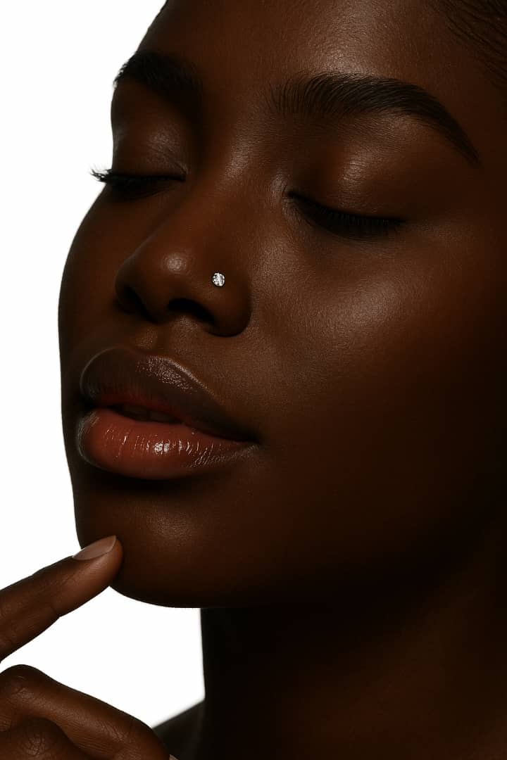 moissanite nose ring – 0.25 carat | 925 sterling silver