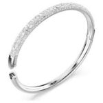 silver crystal pavé bangle