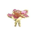 pink crystal floral statement ring