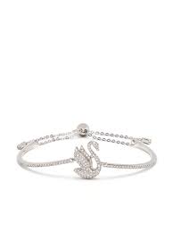 crystal swan adjustable bracelet