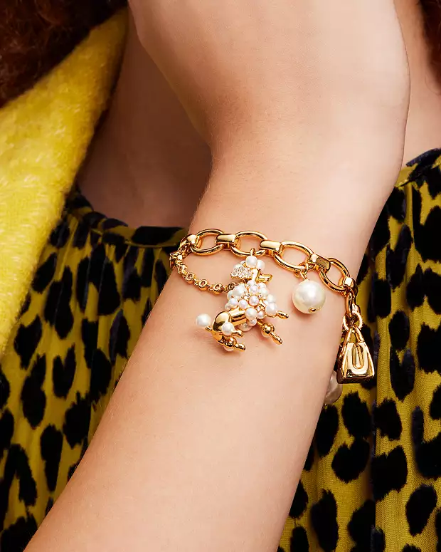 poodles & poms charm bracelet