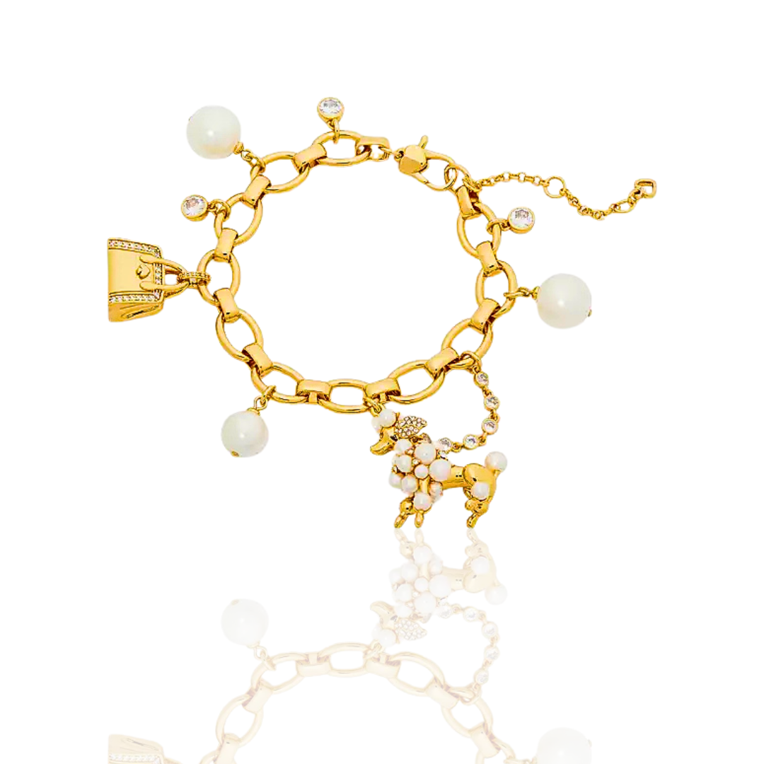poodles & poms charm bracelet
