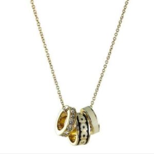 coach signature enamel ring with crystals.