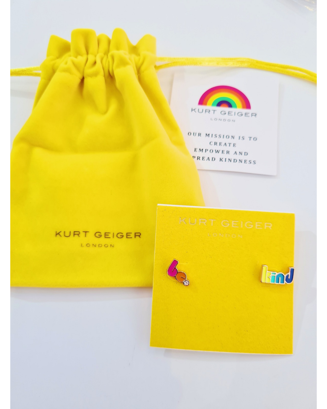 ✨ kurt geiger london "be kind" enamel earrings ✨