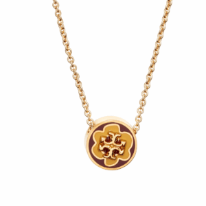tory burch kira enamel pendant necklace