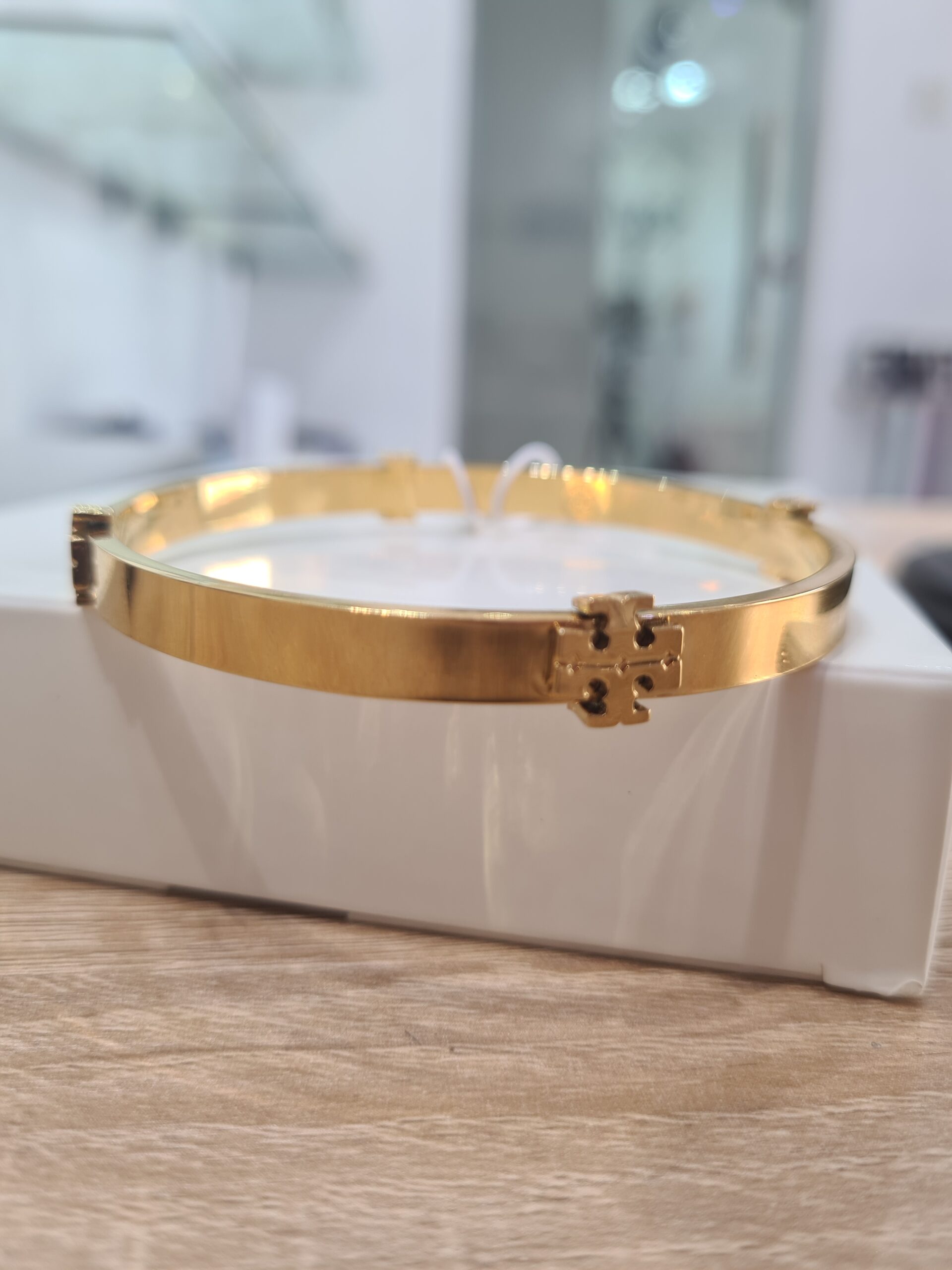 gold logo bangle