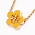 forget me not enamel pendant necklace