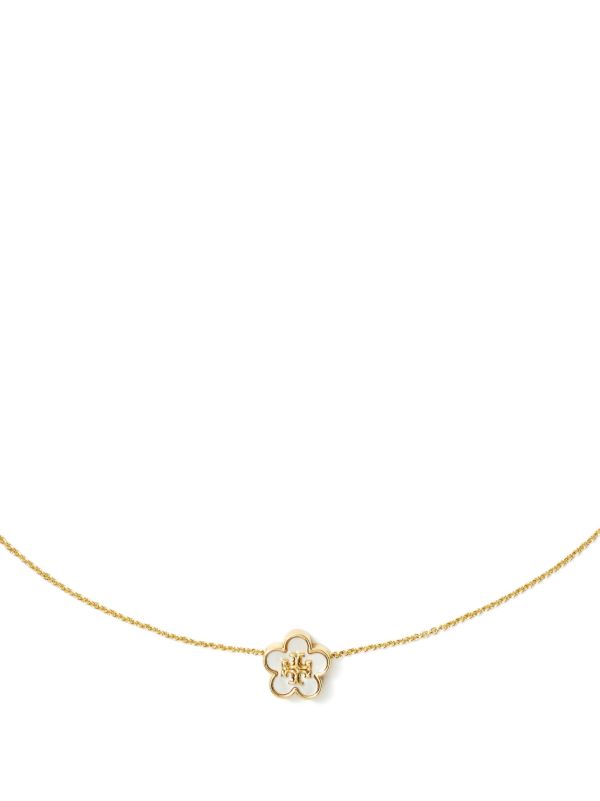 kira enamel flower pendant necklace