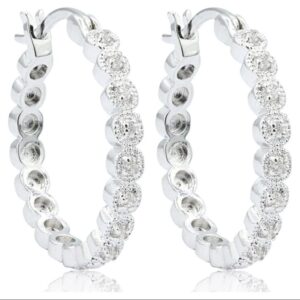silver hoop earrings