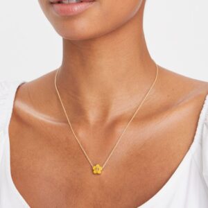 burn orange petal necklace