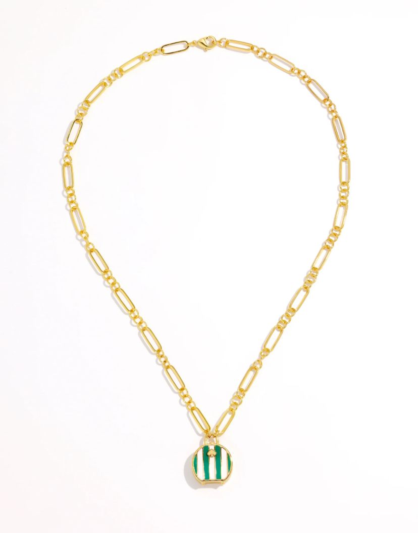 away we go suit case pendant necklace