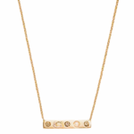 signature & stone pendant necklace