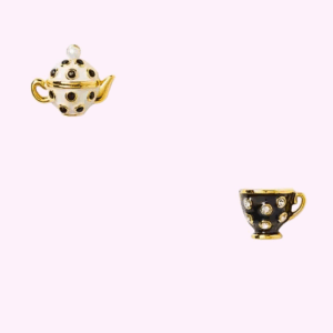 teacup stud earrings