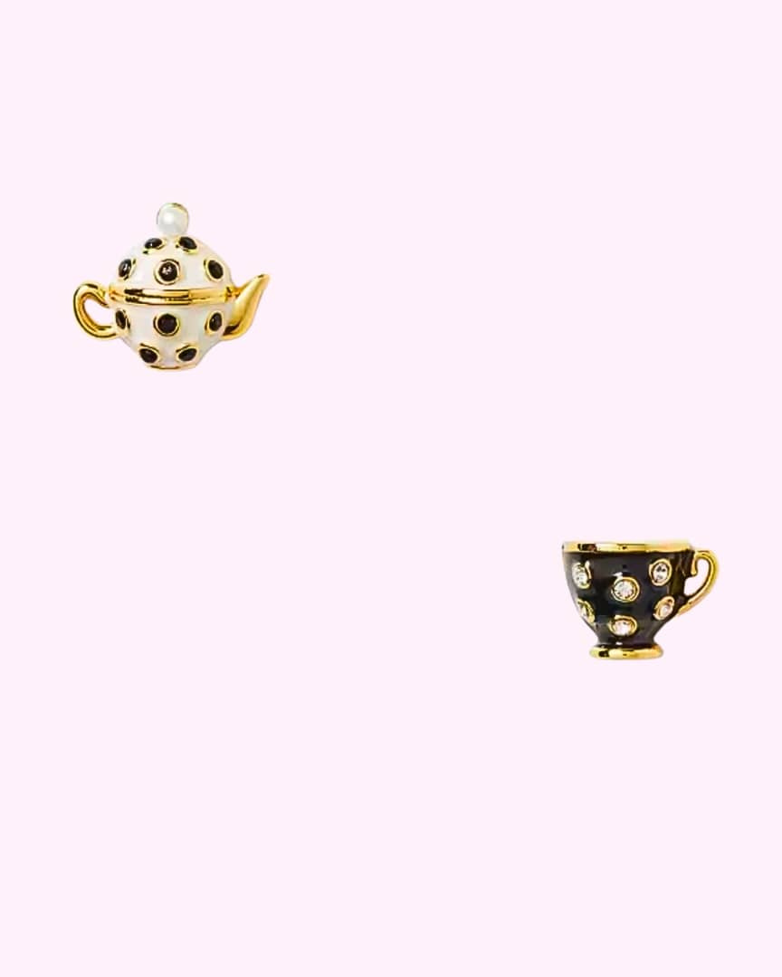 teacup stud earrings