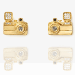 away we go camera stud earring