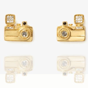 away we go camera stud earring