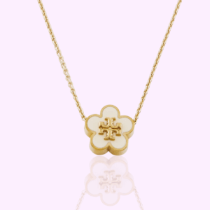 kira enamel flower pendant necklace