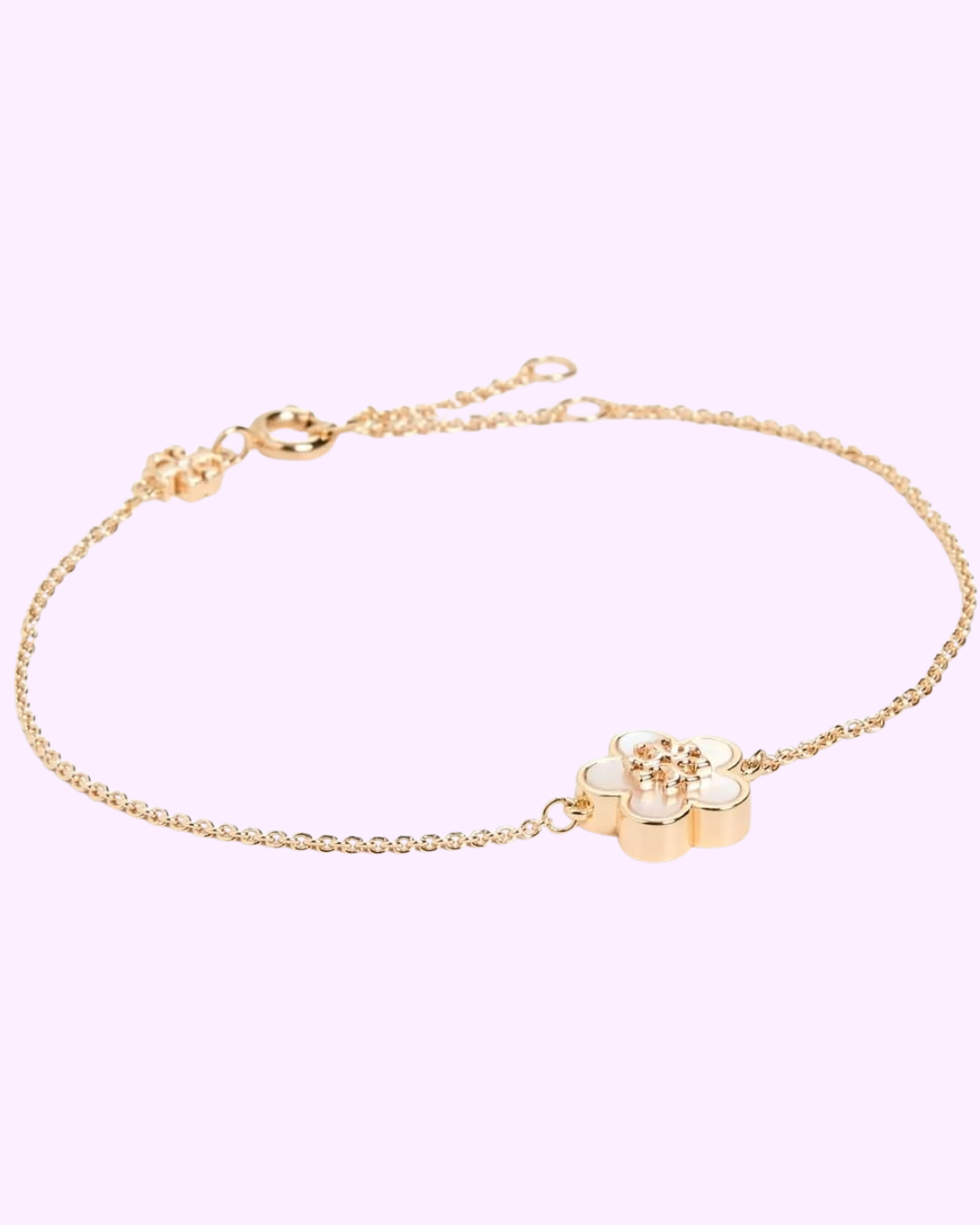 kira enamel flower pendant bracelet