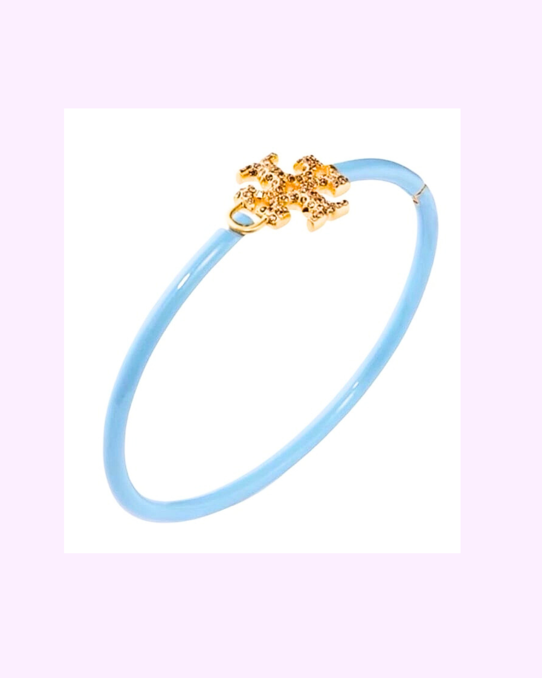 light blue enamel logo bangle