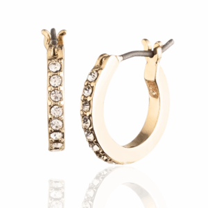 extra small pavé hoop earrings, 0.35"